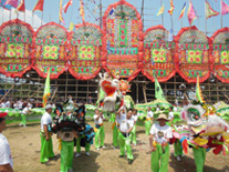 Dragon and Lion Dances to celebrate the Birthday of Hau Wong in Tung Chung