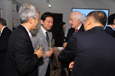 Lord Wilson, Mr Raymond Young, JP, Permanent Secretary for Home Affairs and other distinguished guests at the cocktail reception