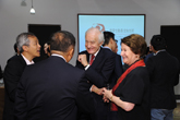 Lord Wilson, Lady Wilson and other distinguished guests at the cocktail reception