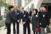 Dr WU Po-him Philip, BBS, JP, Prof LEE Chack-fan, SBS, JP and other guests welcoming Mrs Carrie LAM CHENG Yuet-ngor, GBS, JP, Chief Secretary for Administration