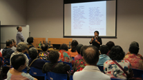 From Left: Prof. LIU Tik-sang; Ms LAI Tai-kam